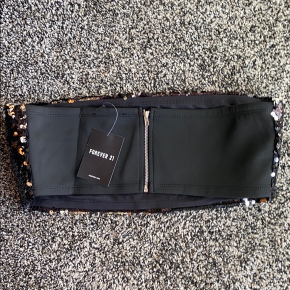 Forever 21 Sequin Cropped Tube Top NWT - Picture 5 of 5